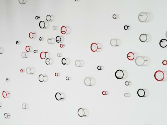 Normann Copenhagen Κρεμάστρα Τοίχου Μεταλλική Κόκκινη 4.4cm