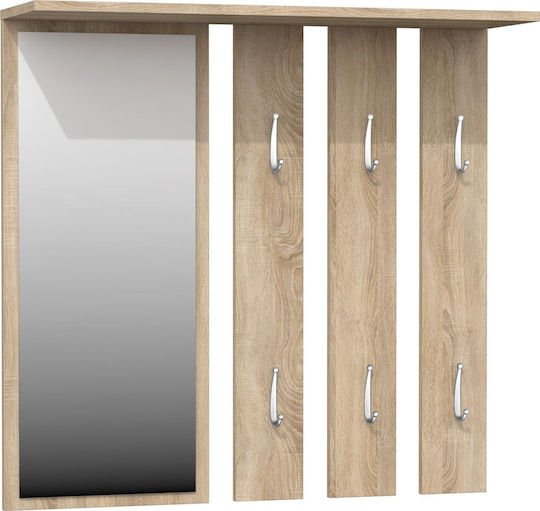 Topeshop Ξύλινη Oak 6 Θέσεων 85x15x82cm Topeshop Ξύλινη Oak 6 Θέσεων 85x15x82cm
