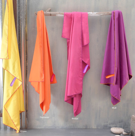 Rythmos Urban Πετσέτα Microfiber Σώματος 200gr/m² Κίτρινη 160x90εκ.