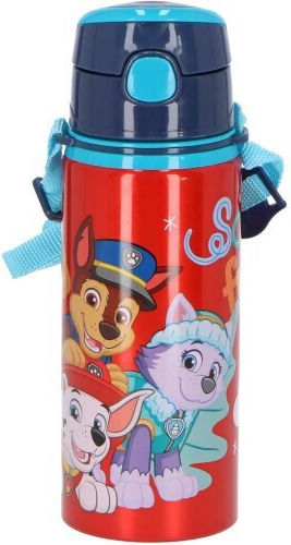 Kids Licensing Παιδικό Παγούρι Paw Patrol Αλουμινίου με Καλαμάκι 600ml