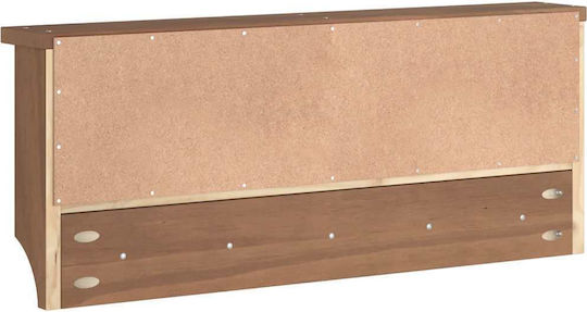 vidaXL Κρεμάστρα Τοίχου Ξύλινη 6 Θέσεων Καφέ 87x35x12cm