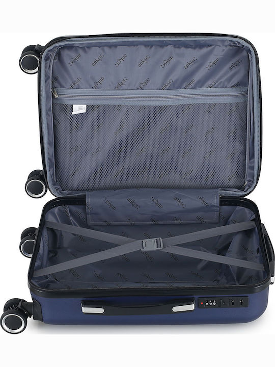 Ankor Cabin Travel Suitcase Hard Black with 4 Wheels Height 55cm 836192