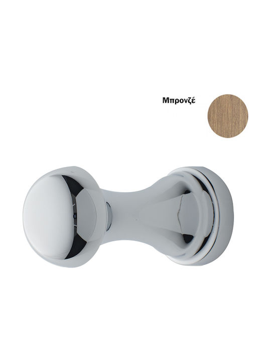 Zogometal Κρεμάστρα Τοίχου Μεταλλική Μπρονζέ 2x3.5cm