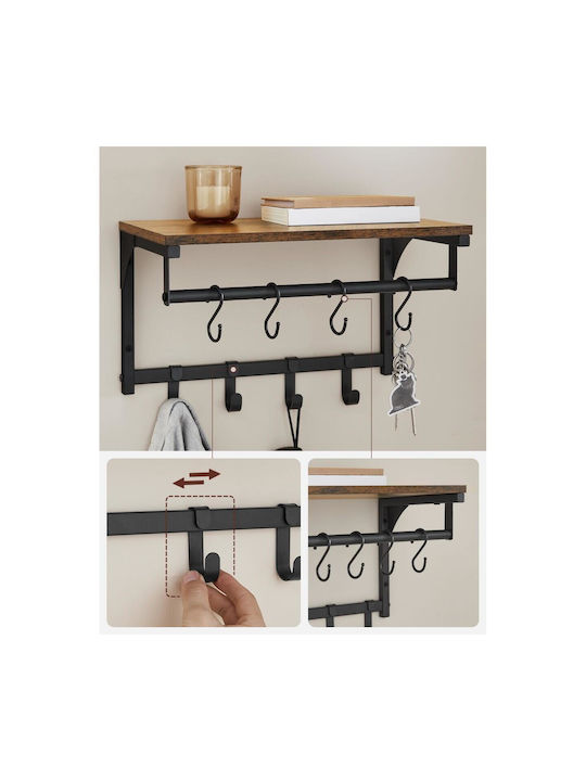 Agățătoare De Perete Metalică Cu 8 Compartimente Gri 40x24x24cm
