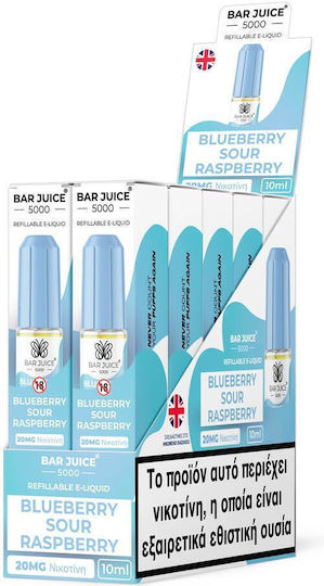 Bar Juice 5000 Έτοιμο Υγρό Αναπλήρωσης Bar Salts Sour Raspberry 20mg 10ml Sour Raspberry