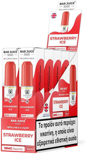 Bar Juice 5000 Lichid de Reumplere Gata Bar Salts cu Aromă de Fructat / Dulce 20mg 10ml Înghețată de căpșuni