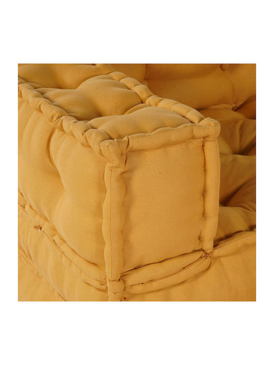 Bean Bag Sofa Poof Yellow 70x70x54cm