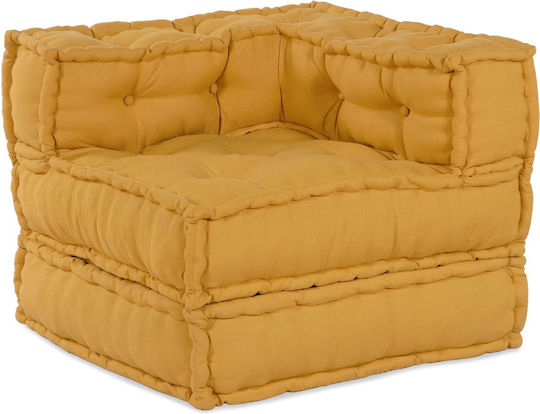 vidaXL Waterproof Yellow Bean Bag Chair 70x70x54cm