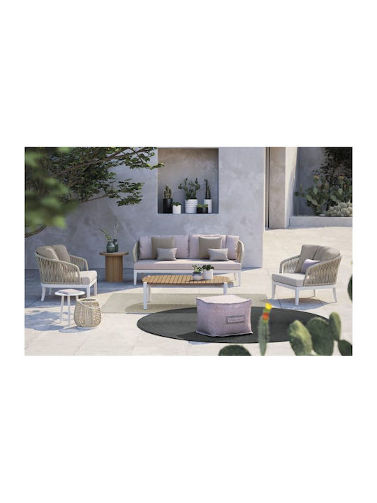 Πουφ Σκαμπό Αδιάβροχο Soft Lime 60x60x45cm