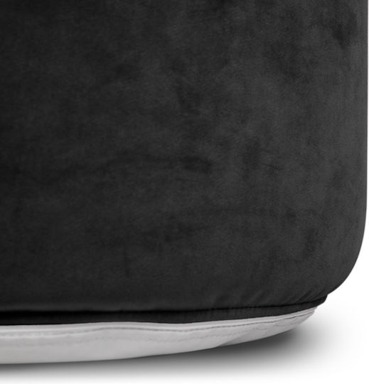 Πουφ Hocker Point Black 50x50x35cm