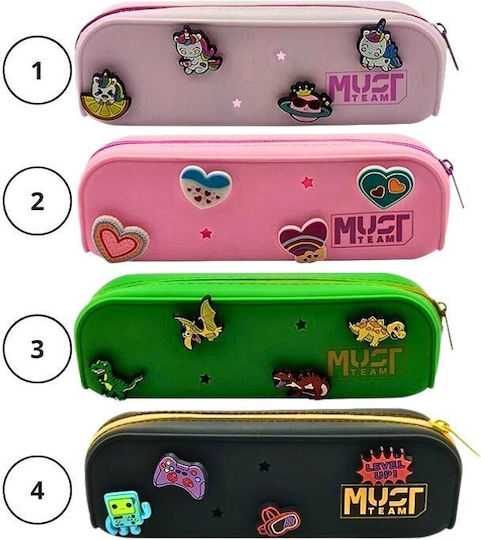 Must Team Pencil Case Silicone Barrel Various Designs/Colours