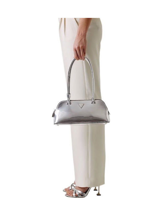 Damentasche Schultertasche Silber