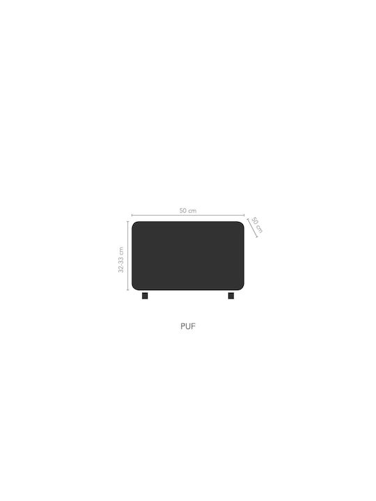 Mc Decor Akari Elastic Cover for Stool Grey Light 50x50cm 1pcs MCL.EL.AKARI.SK GKRI ANOIXTO