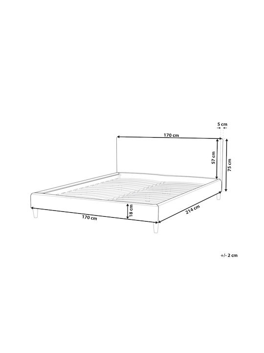 Beliani Ελαστικό Κάλυμμα Πολυθρόνας Μπλε 160x200cm