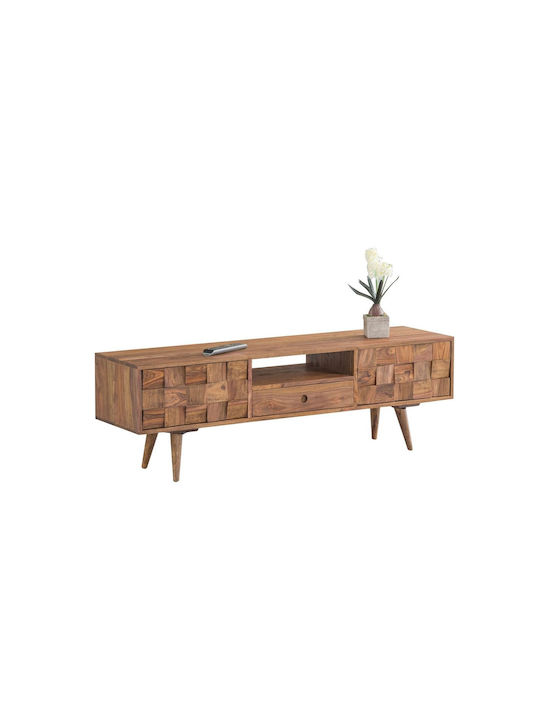 TV Stand Teka-w Made of Solid Wood Natural L140xD35xH45cm EA7047 W