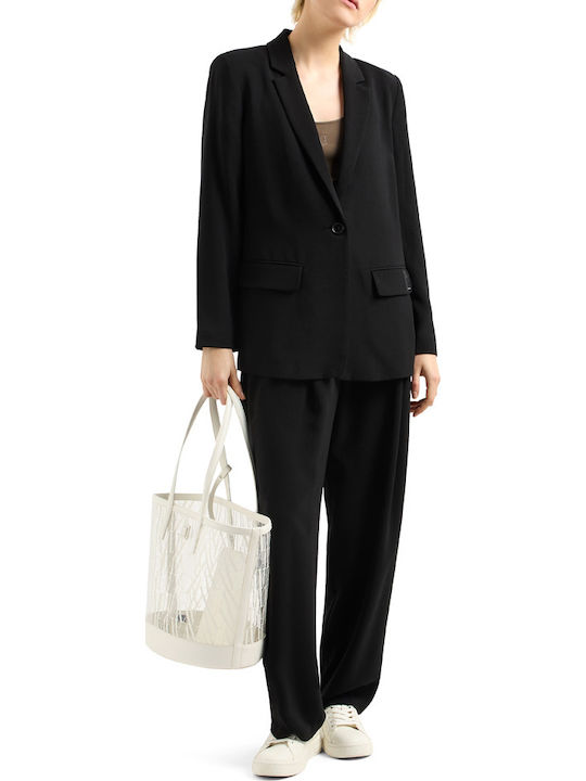 Armani Exchange Long Women's Blazer Black