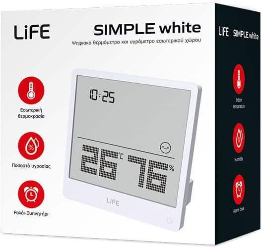 Life Simple Digital Thermometer & Hygrometer for Indoor Use