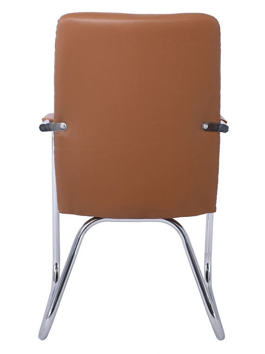 Πολυθρόνα Επισκέπτη Collet με Μπράτσα Καφέ 54x60x96cm 4τμχ