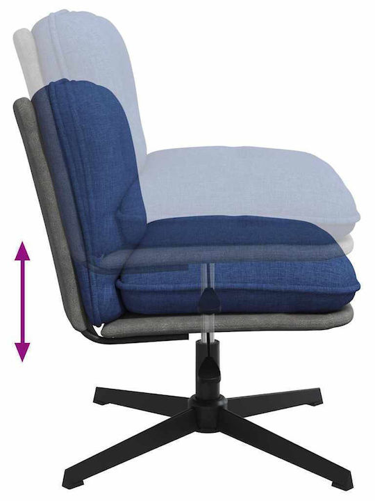 Rotating Armchair Visitor in Blue Color 67x72x83cm 1pcs