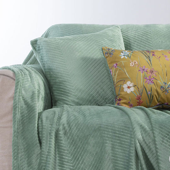 Nef-Nef Homeware Sofa-Kissen Dakari Vlies Green 45x45cm.
