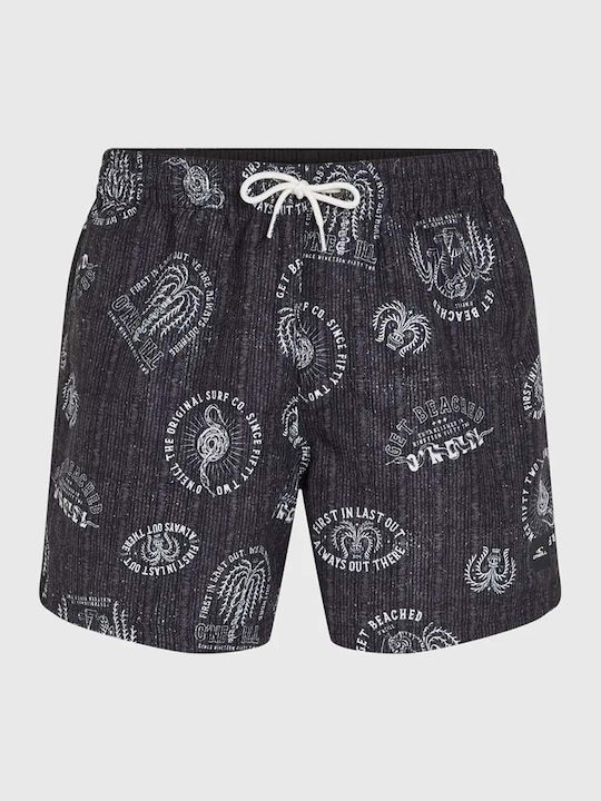 Cali Men's Swimwear Shorts Black with Patterns