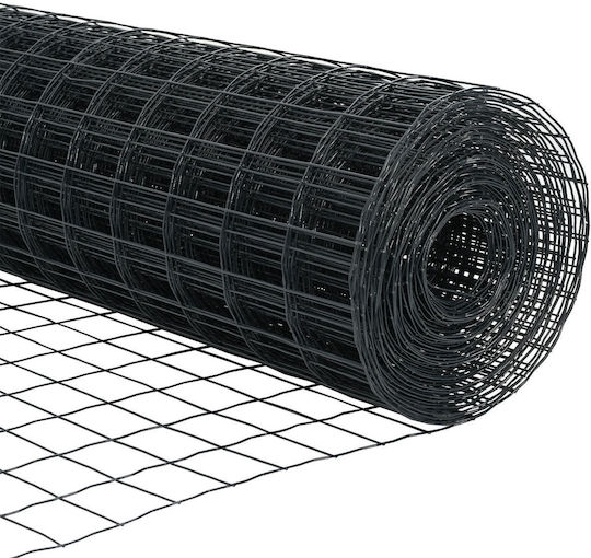 vidaXL Wire Fencing with PVC Coating Set Gray 0.6x50m