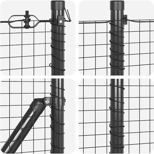 vidaXL Ситова мрежа Подредба Сив 0.4x10м