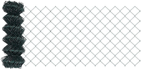 vidaXL Ситова мрежа с Покритие с PVC Подредба Зелен 0.6x10м