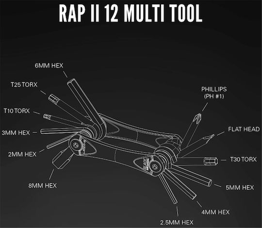 Lezyne Rap Ii 12 Unealtă Multifunțională