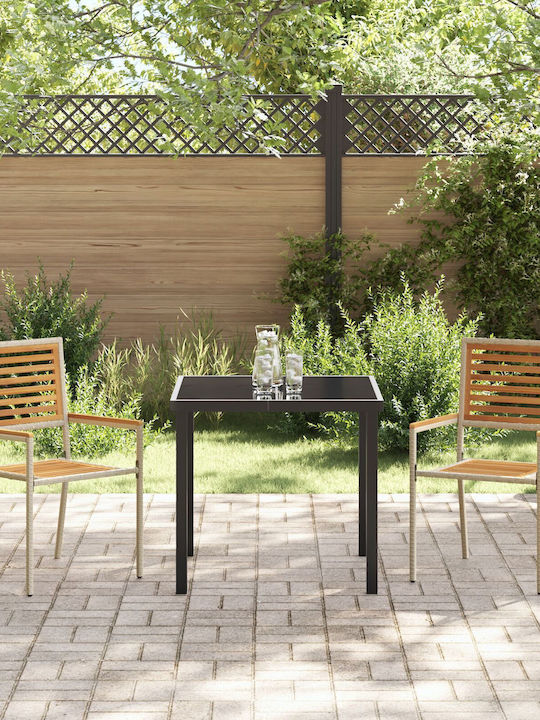 Outdoor-Stuhl Rattan Garten Beige mit Kissen 2Stück 54x56x90εκ.