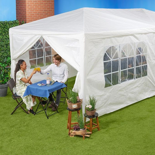 Set 6 Seitenwände Pavillon Relaxdays Maße 100 x 177 cm Weiß