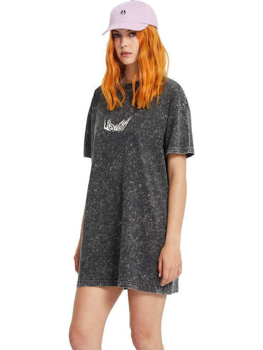 Alix Καλοκαιρινό Mini T-shirt Φόρεμα Vintage Black