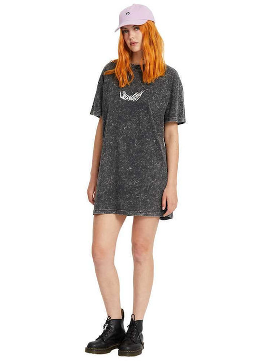 Alix Καλοκαιρινό Mini T-shirt Φόρεμα Vintage Black