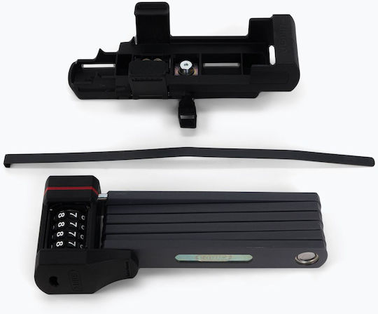 Abus 5700C/80 SH Сгъваема велосипедна катинарка с комбинация Черен