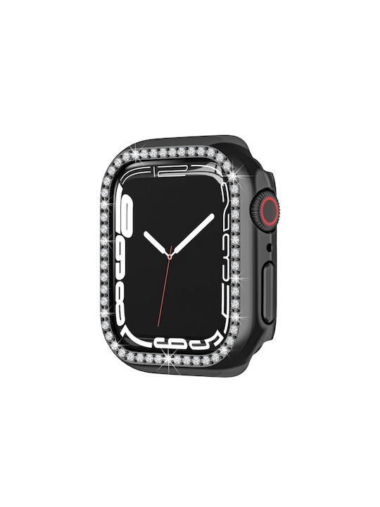 Защитна Пластмасов Калъф в Черен цвят за Apple Watch Series 9, 8, 7 41 мм