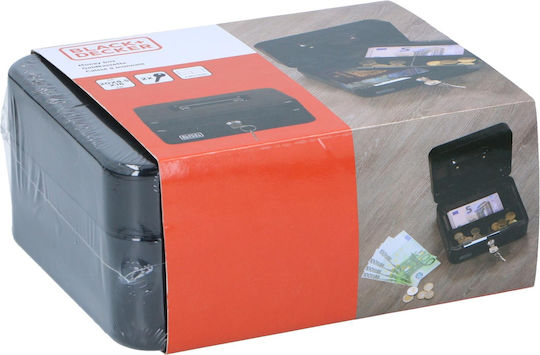 Cash Box 3 Compartments Black+Decker