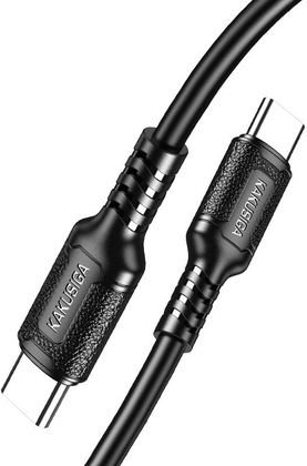 Kakusiga USB 2.0 Kabel USB-C männlich - USB-C 60W Schwarz 1m (KSC-984-CC-BK)