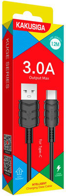 Kakusiga USB 2.0 Kabel USB-C männlich - USB-A 15W Schwarz 1.2m (KSC-710-C-BK)