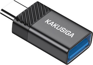 Kakusiga Конвертор USB-C мъжки към USB-C женски Черен 1бр KSC-1406