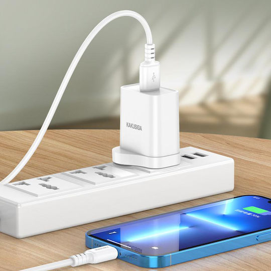 Kakusiga USB-C to Lightning Cable 20W Μαύρο 1m (KSC-982-LC-BK)