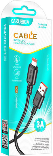Kakusiga Редовна USB-A към Lightning кабел 15W Черен 1м (KSC-982-L-BK)