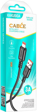 Kakusiga Редовна USB-A към Lightning кабел 15W Черен 1м (KSC-982-L-BK)