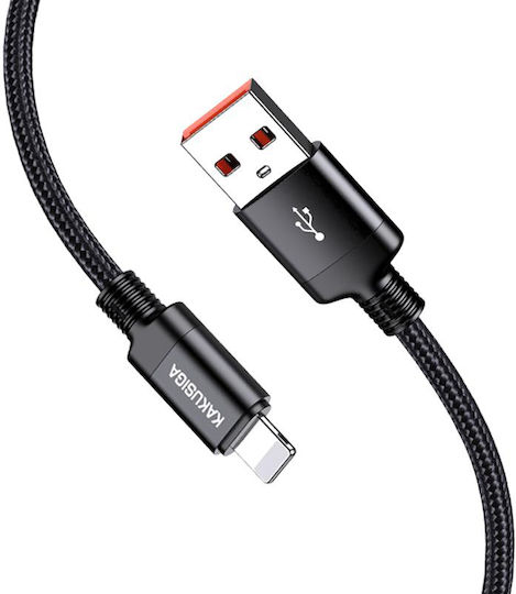 Kakusiga Braided USB-A to Lightning Cable 15W Black 1m (KSC-970-L-BK)