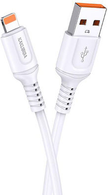 Kakusiga USB-A to Lightning Cable 12W Λευκό 1m (KSC-805-L-WH)