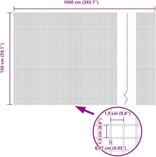 vidaXL Wire Fencing Galvanized Set Silver 1.5x10m