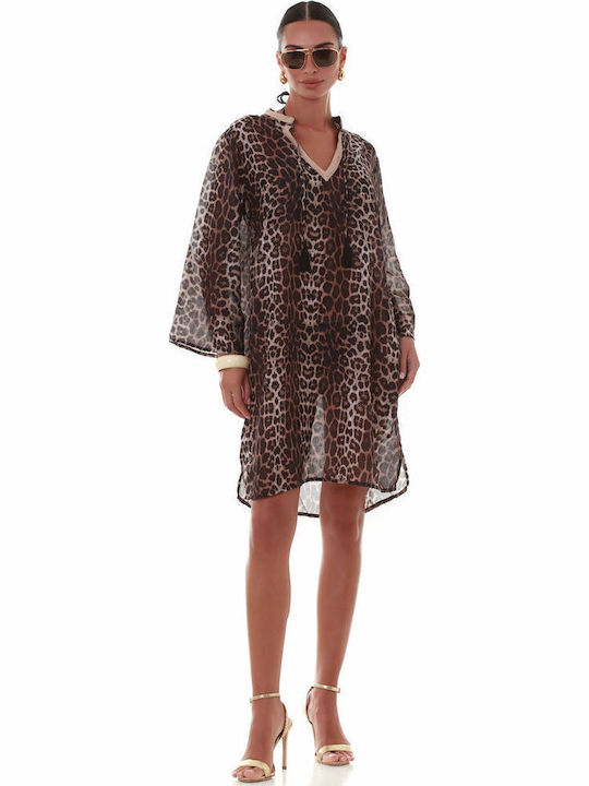 Bluepoint Καφτάνι Παραλίας Animal Print
