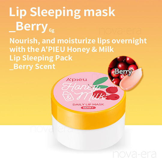 A'Pieu Honey & Milk Μάσκα Χειλιών 6gr