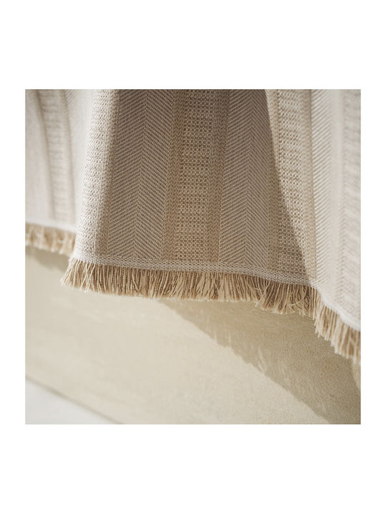 Gofis Home Laurel Ριχτάρι Πολυθρόνας Ζακάρ 180x180εκ. Beige 731/04