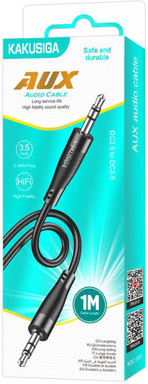 Kakusiga 3.5mm Jack Audio Cable 3.5mm Male - 3.5mm Male Black 1m KSC-893-BK