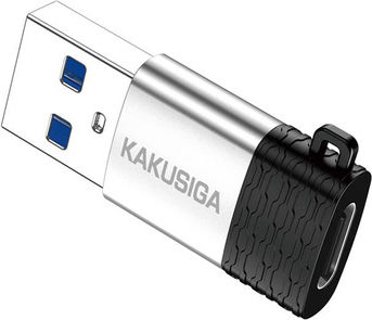 Kakusiga Μετατροπέας USB-A male σε USB-C female Γκρι 1τμχ KSC-1421